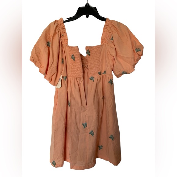 Altar'd State Peach Cactus Mini Dress, NWT - Picture 3 of 5